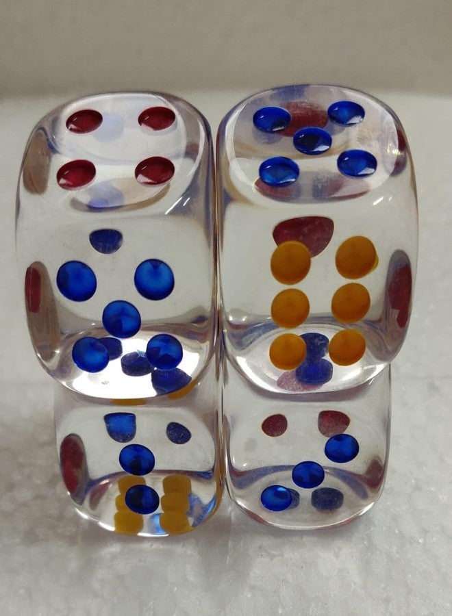 مجموعة نرد ضخمة من DEVKUR بنقاط ملونة، نرد ألعاب شفاف سداسي الأوجه مناسب لألعاب Farkle، وألعاب الطاولة، والكازينو، ولعبة السلم والثعبان، ولعبة Monopoly، ولعبة Loodo، وغيرها (3) - Image 3